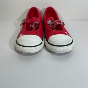 Converse All Star Toddler Girls Valentine Heart Mary Jane  Shoes Size 10 Used